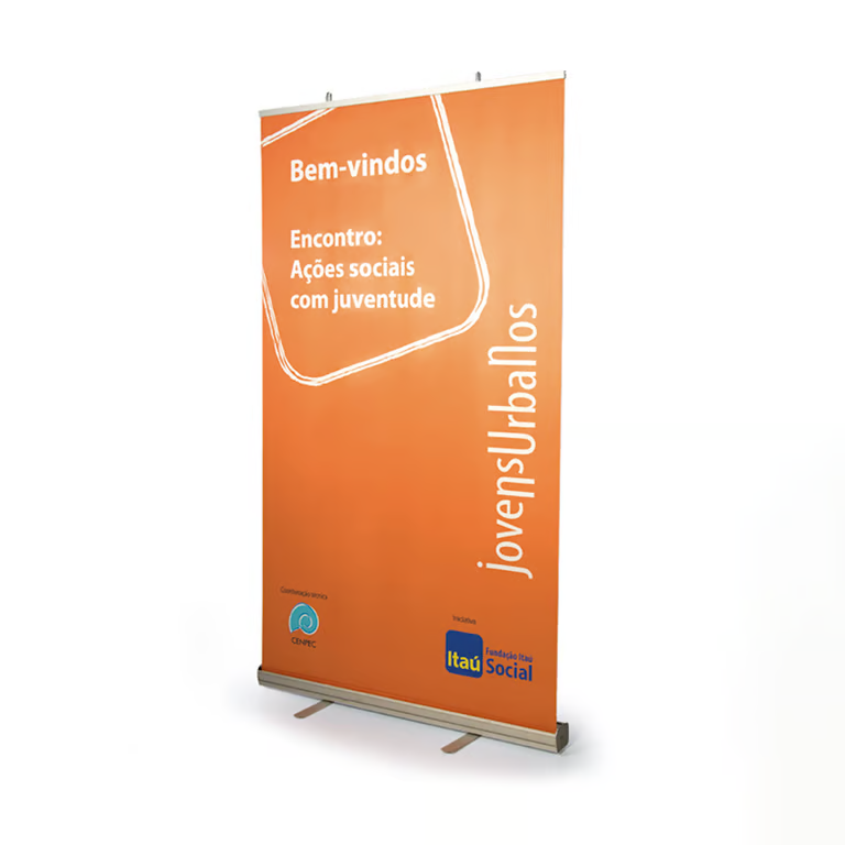 Banner Roll Up personalizado para eventos e PDV